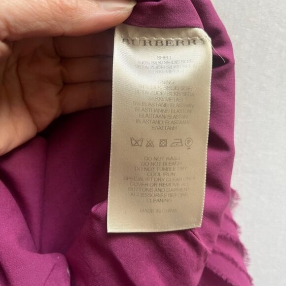 Burberry London short sleeve silk dress Sz 4 - Picture 5 of 9